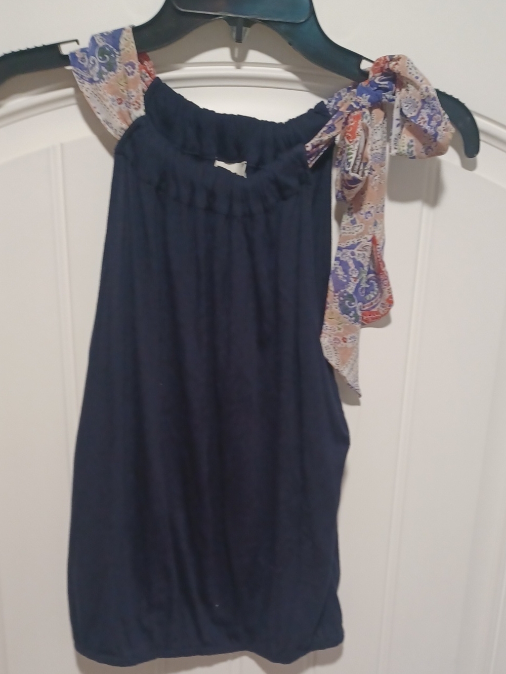 Anthropologie Deletta  Paisley Tie-Shoulder Tank/Halter top Size S
